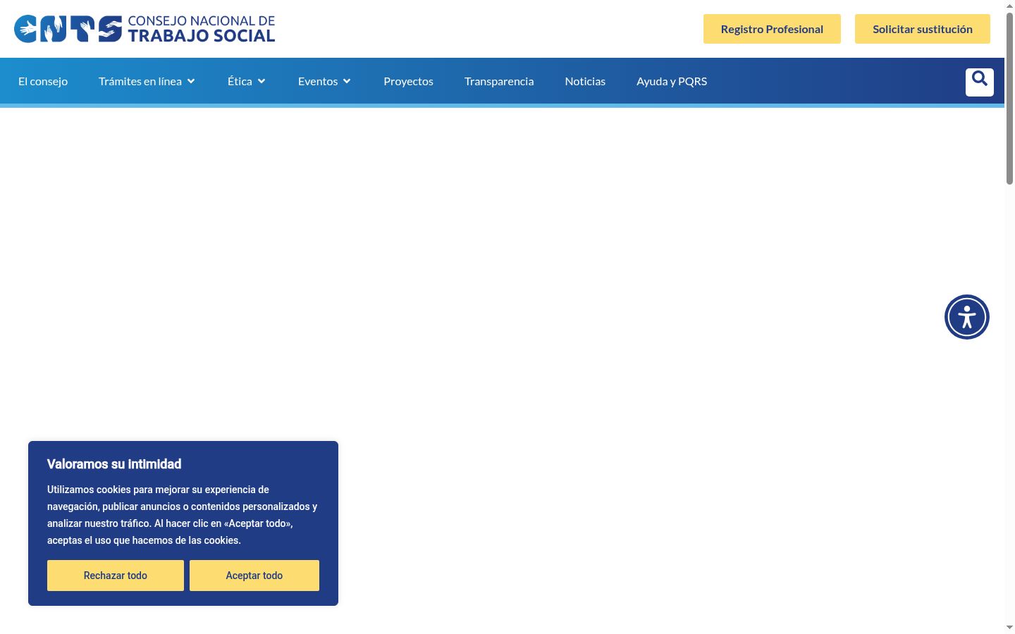 Screenshot del banner di consenso mostrato prima di qualsiasi interazione