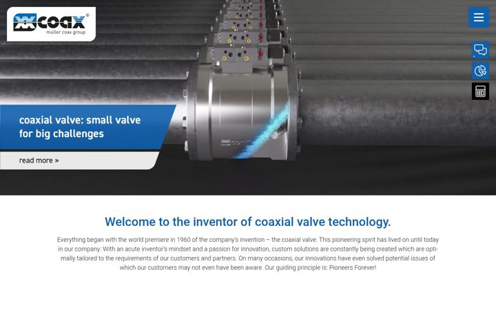 Screenshot of co-ax.com