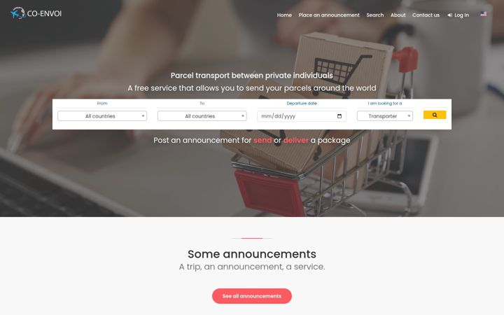 Skærmbillede af co-envoi.com