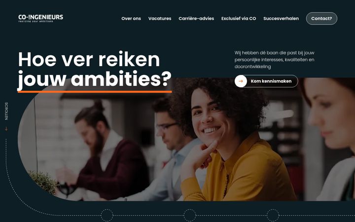 Kuvakaappaus sivustosta co-ingenieurs.nl