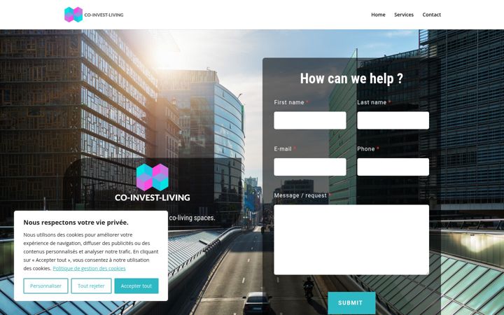 Screenshot of co-invest-living.be