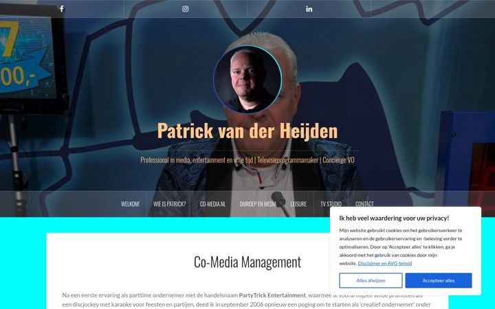Kuvakaappaus sivustosta co-media.nl