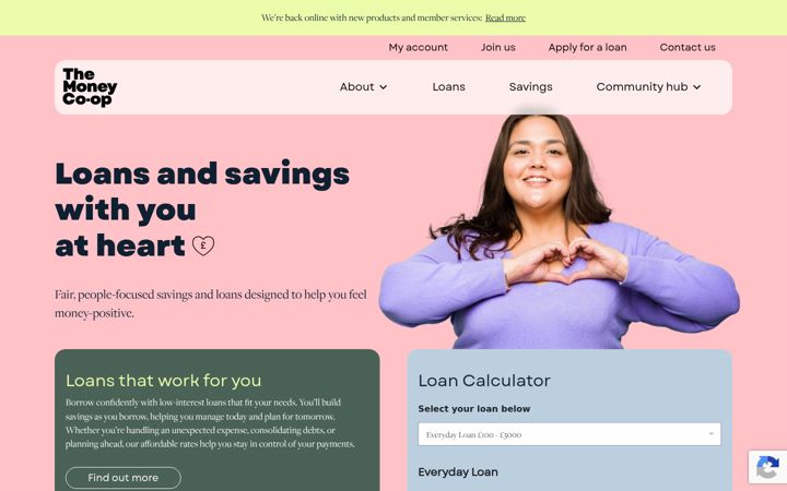 Screenshot of co-operativecreditunion.coop