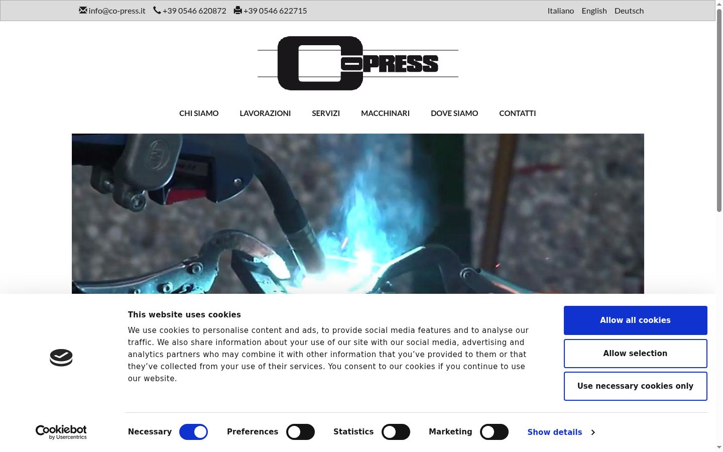 Captura de pantalla del banner de consentimiento mostrado antes de cualquier interacción