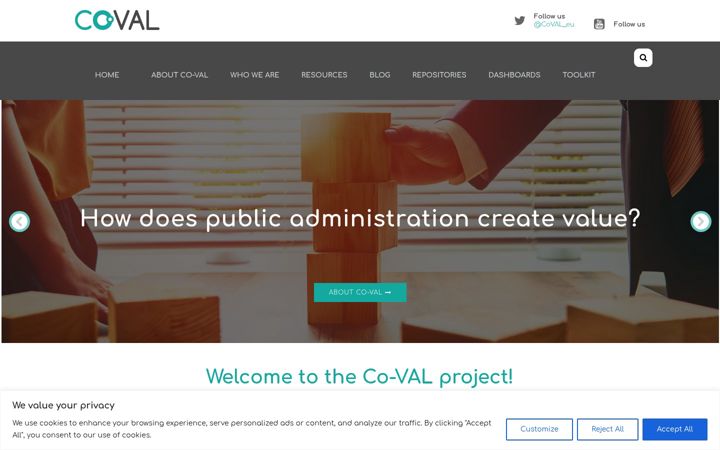 Screenshot of co-val.eu