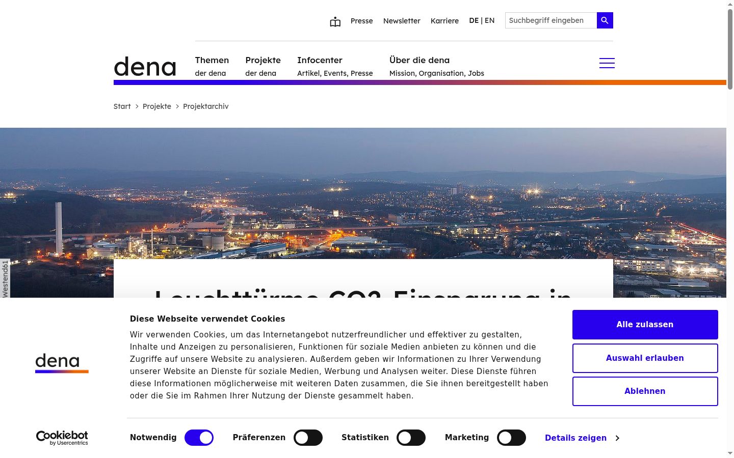 Captura de ecrã do banner de consentimento apresentado antes de qualquer interação