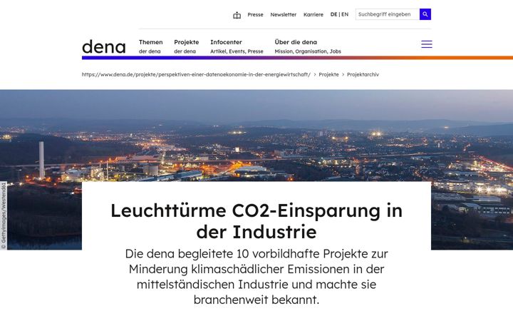 Screenshot of co2-leuchttuerme-industrie.de