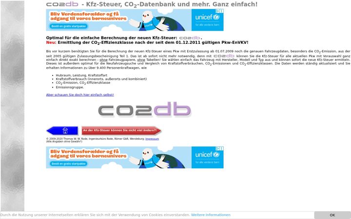 Screenshot of co2db.de