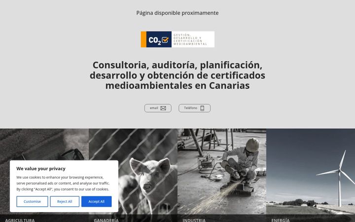 Captura de ecrã de co2medioambiente.es