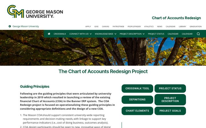 Screenshot von coa.gmu.edu
