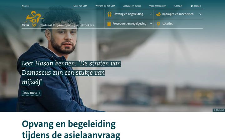 Screenshot of coa.nl