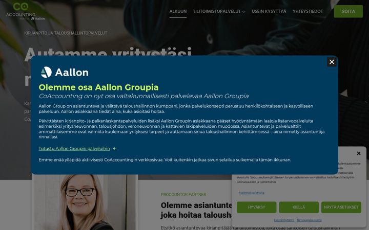 Snímek obrazovky coaccounting.fi