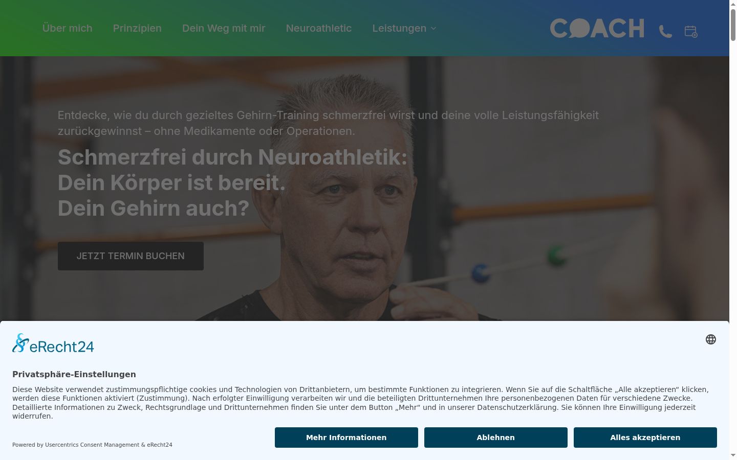 Screenshot van de toestemmingsbanner zoals getoond vóór enige interactie