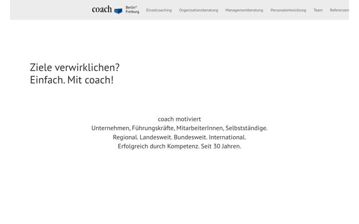Screenshot of coach-freiburg.de