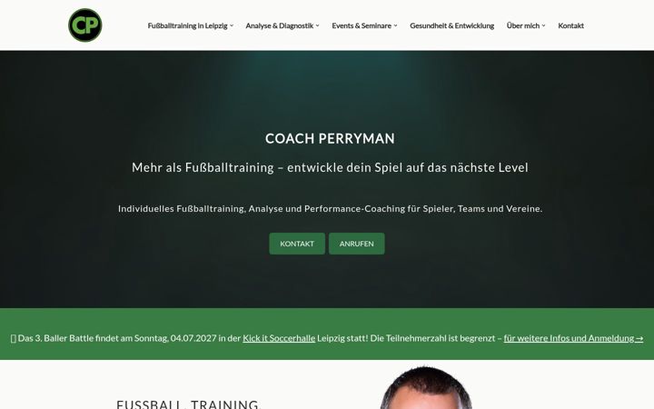 Screenshot of coach-perryman.com