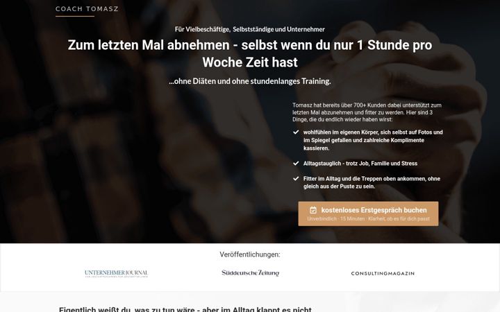 Screenshot of coach-tomasz.de