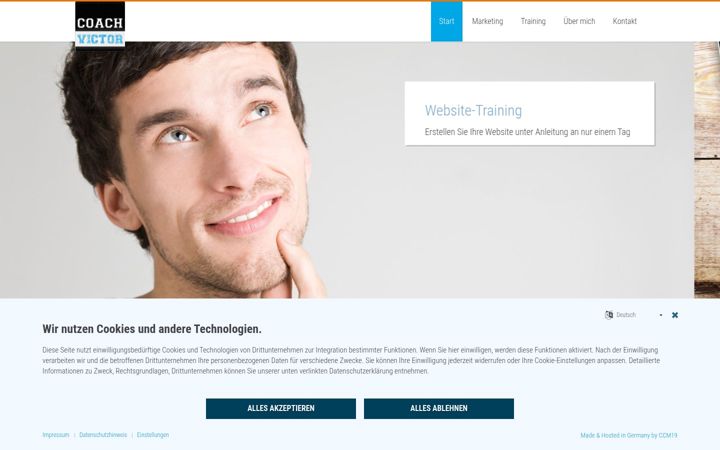 Screenshot of coach-victor.de
