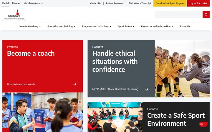 Screenshot of coach.ca