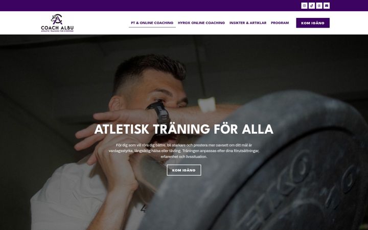 Screenshot of coachalbu.com