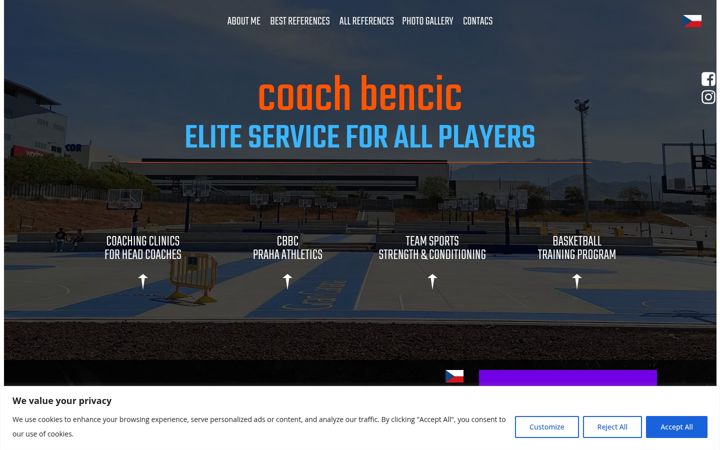 Screenshot of coachbencic.com