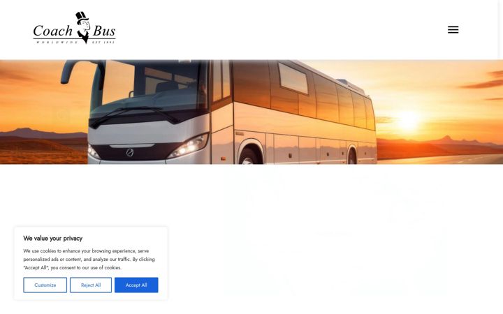 Screenshot of coachbusworldwide.com