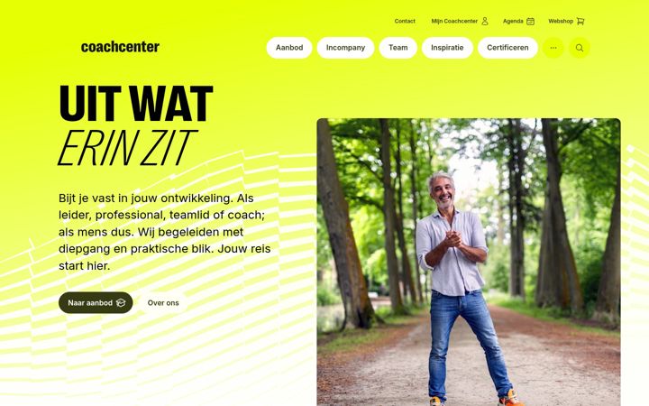 Kuvakaappaus sivustosta coachcenter.nl