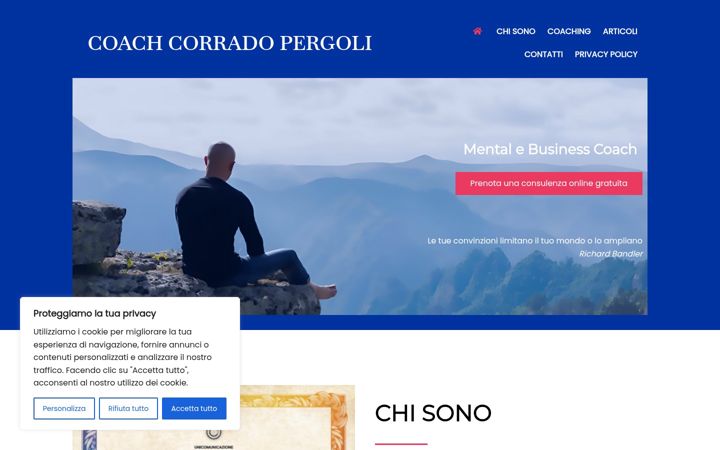 Screenshot of coachcorradopergoli.it