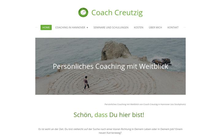 Screenshot of coachcreutzig.de