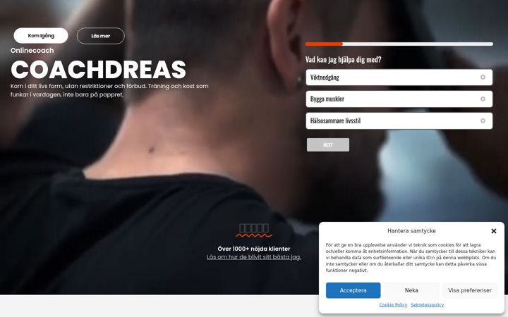 Screenshot of coachdreas.com