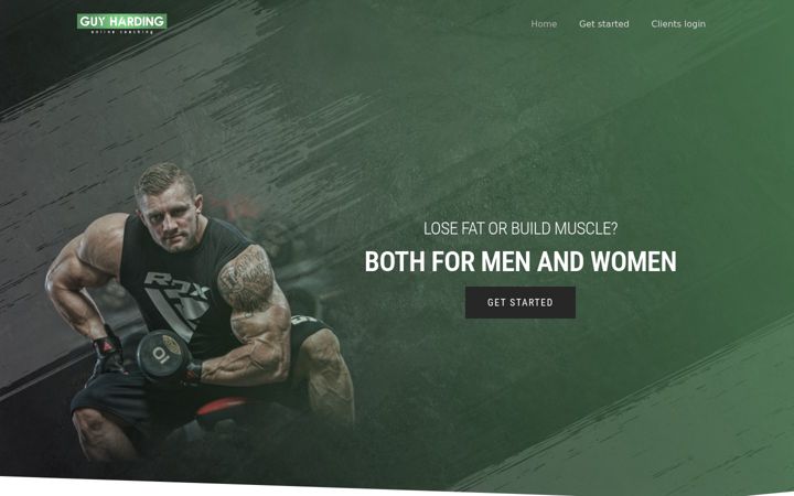 Screenshot of coachedbyguy.com
