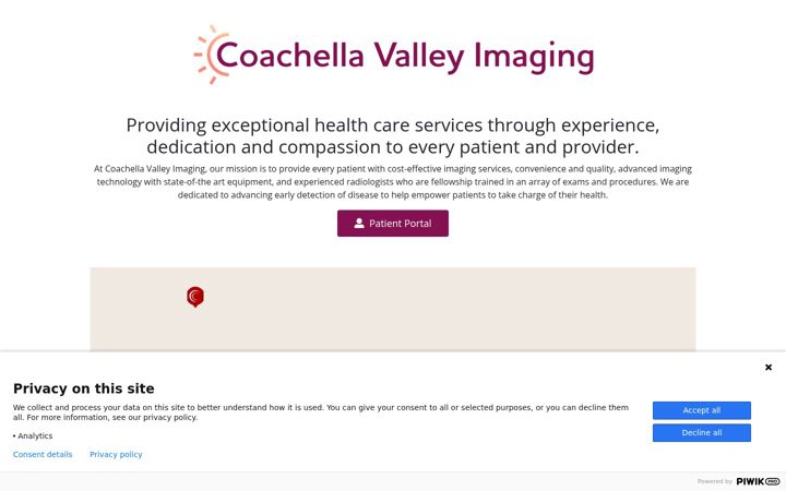 Screenshot of coachellavalleyimaging.com