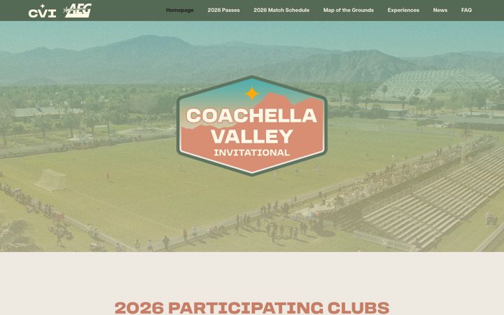 Screenshot of coachellavalleyinvitational.com