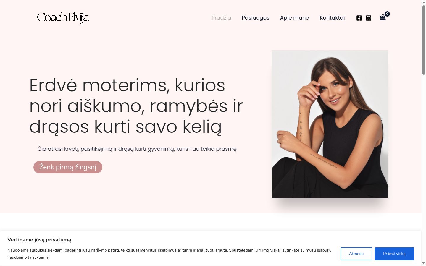 Snimka zaslona bannera za privolu prikazanog prije bilo kakve interakcije