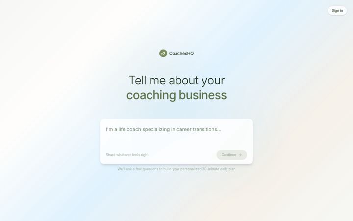 Skärmbild av coacheshq.com