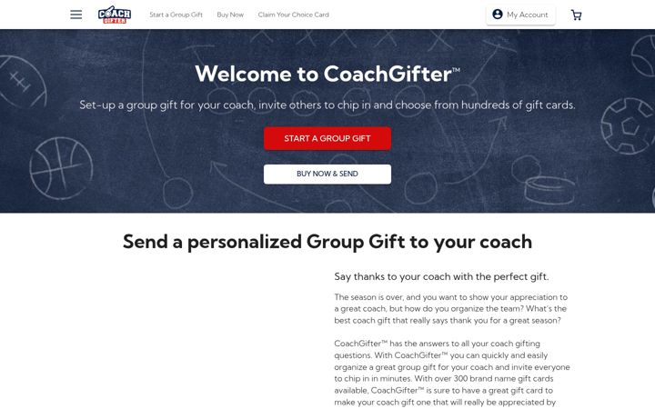 Screenshot of coachgifter.com