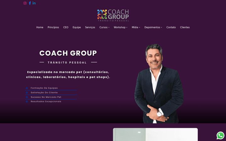 Posnetek zaslona coachgroup.com.br