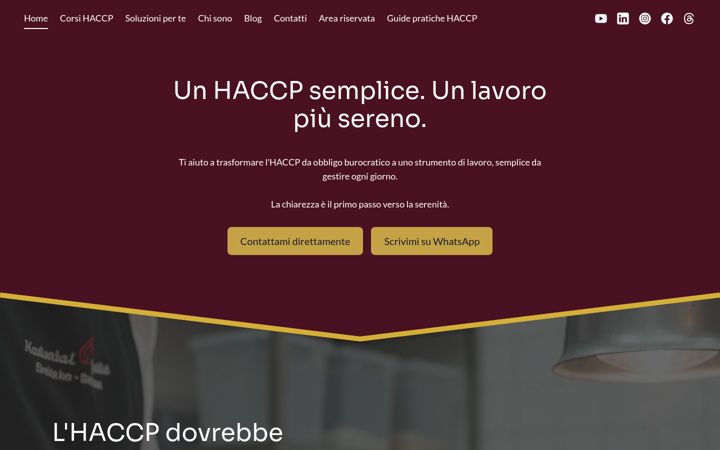 Screenshot of coachhaccp.it