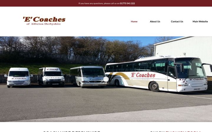 Zrzut ekranu coachhirederbyshire.co.uk