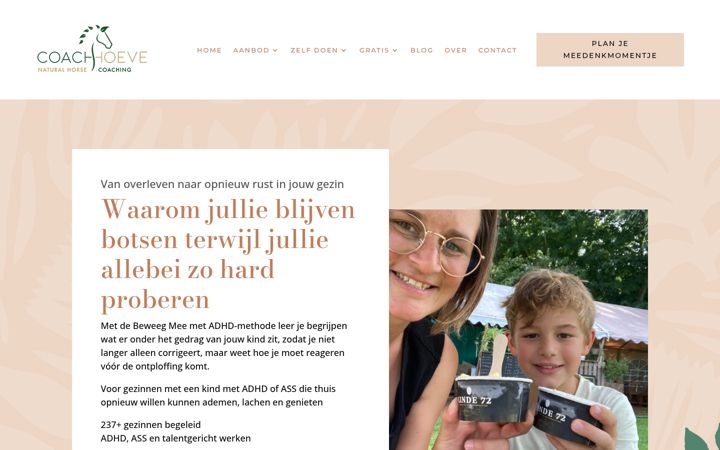 Screenshot of coachhoeve.be