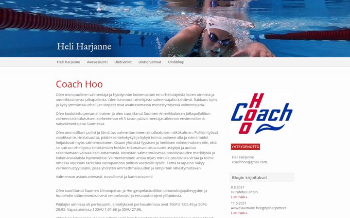 Snímek obrazovky coachhoo.fi