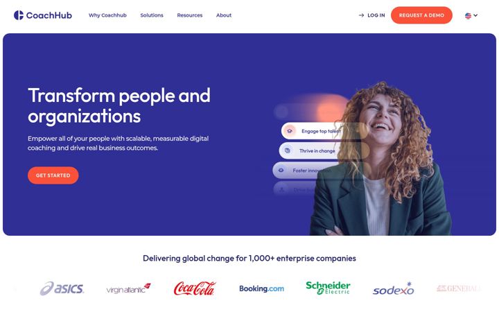 Captură de ecran a coachhub.com