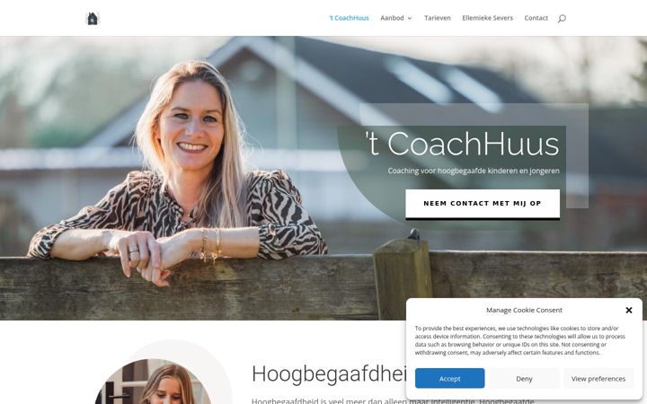 Screenshot van coachhuus.nl