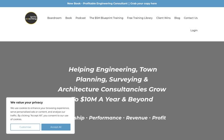 Screenshot of coachignite.com