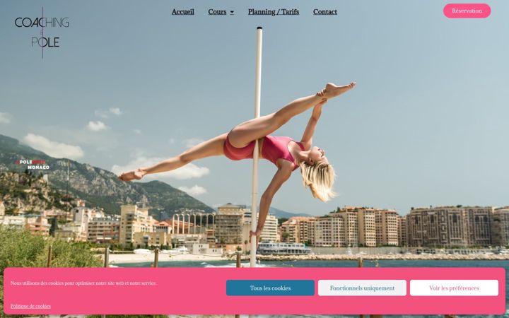 Screenshot of coaching-and-pole.fr