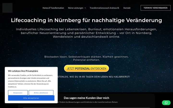 Screenshot of coaching-andreas-wosika.com