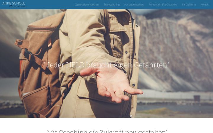 Screenshot of coaching-anke-scholl.de