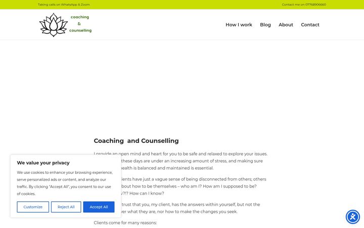Zrzut ekranu coaching-counselling.co.uk