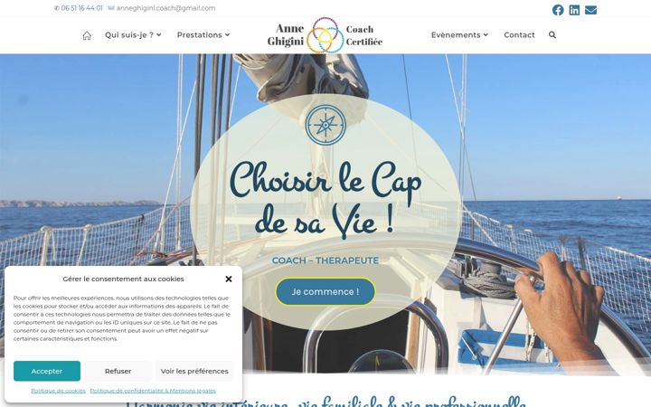 Screenshot of coaching-hypnose-anneghigini.fr
