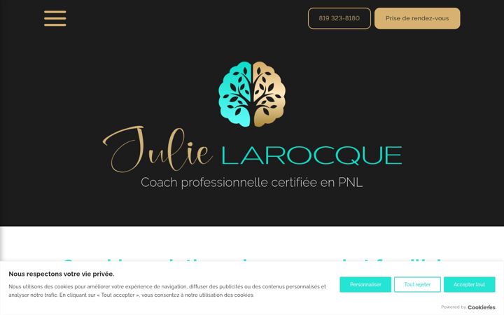Screenshot of coaching-julielarocque.ca