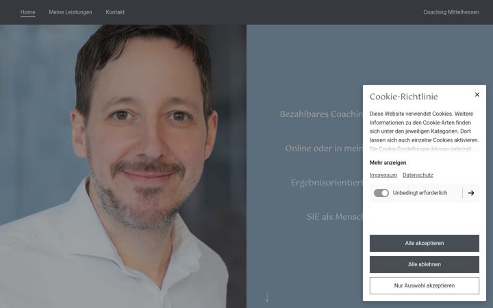 Screenshot of coaching-mittelhessen.com